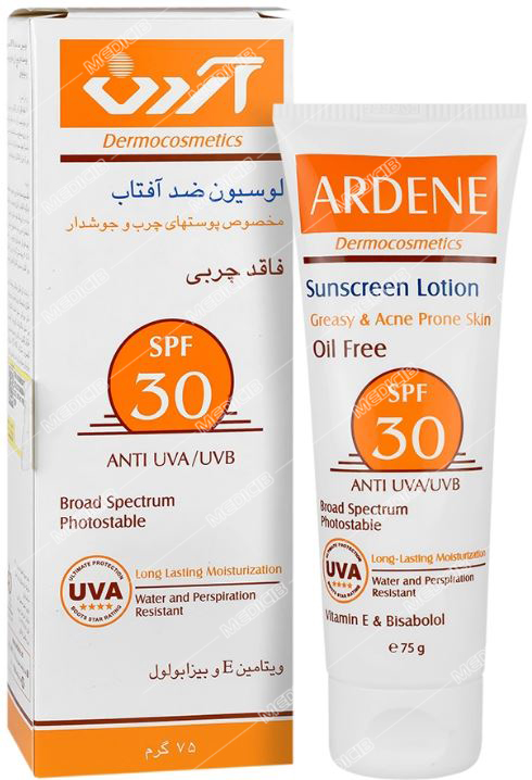 لوسیون ضد آفتاب فاقد چربی SPF30 آردن