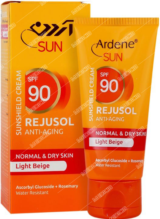 کرم ضد آفتاب رجوسول SPF90 ضد چروک بژ روشن آردن سان