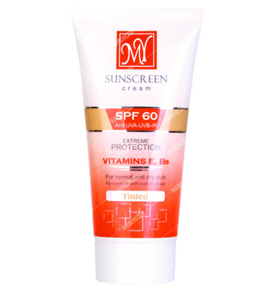 کرم ضد آفتاب رنگی SPF60 مناسب پوست نرمال و خشک مای