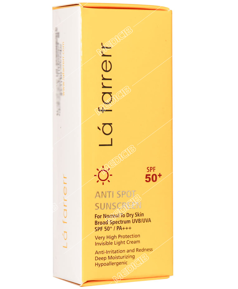 کرم ضد آفتاب و ضد لک بی رنگ مخصوص پوست های خشک و معمولی SPF 50