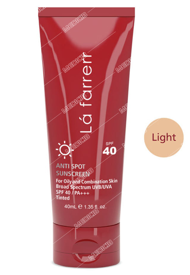 ضد آفتاب و ضدلک رنگی پوست های چرب و مستعد آکنه رنگ روشن SPF40