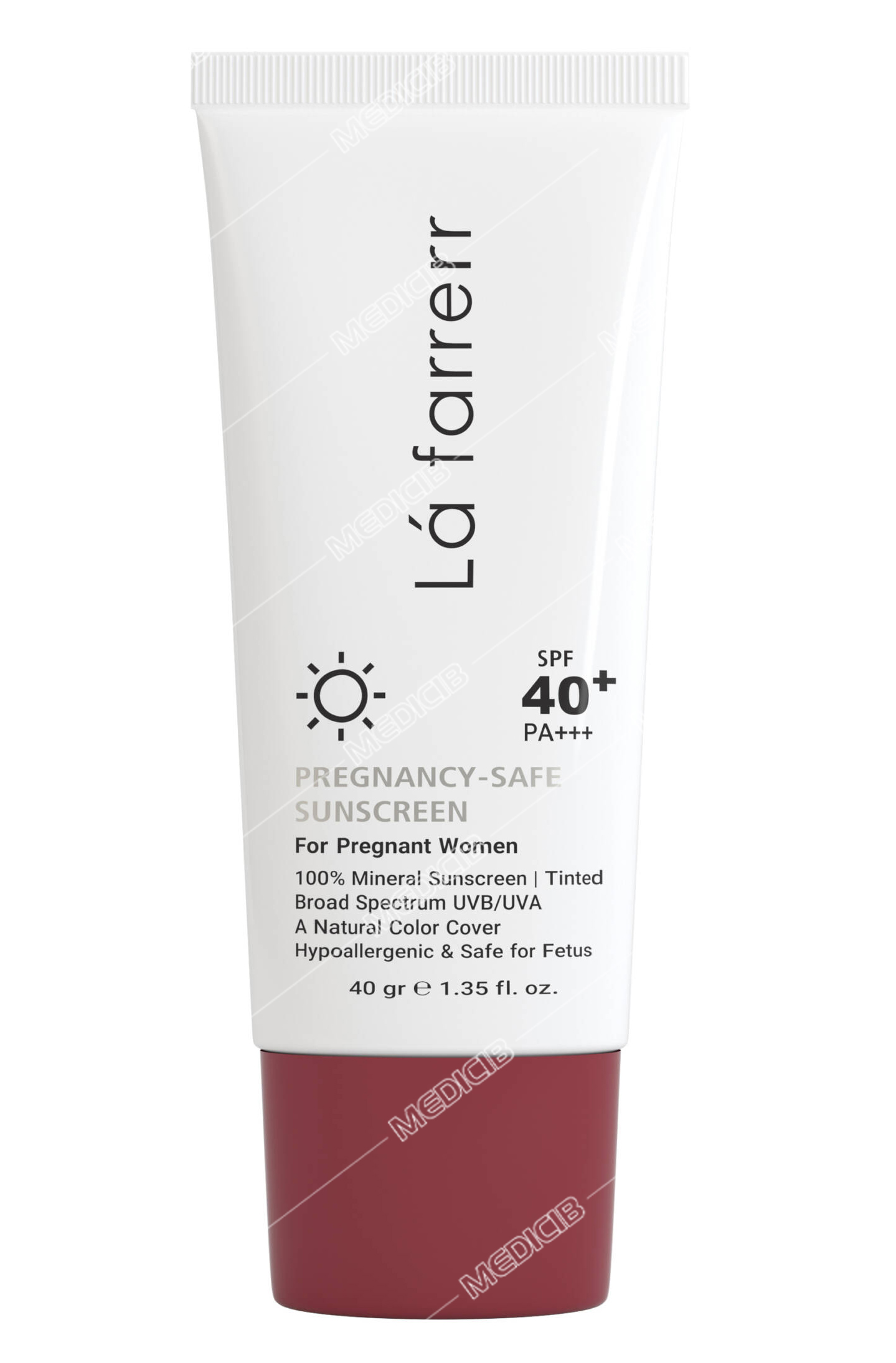 ضد آفتاب مینرال رنگی لافارر مخصوص خانم‌های باردار SPF40