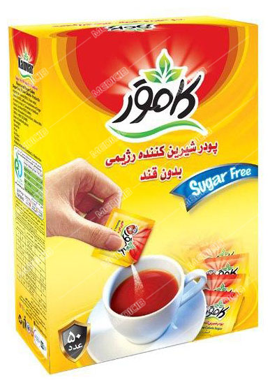 پودر شیرین کننده بدون قند ساشه ای کامور