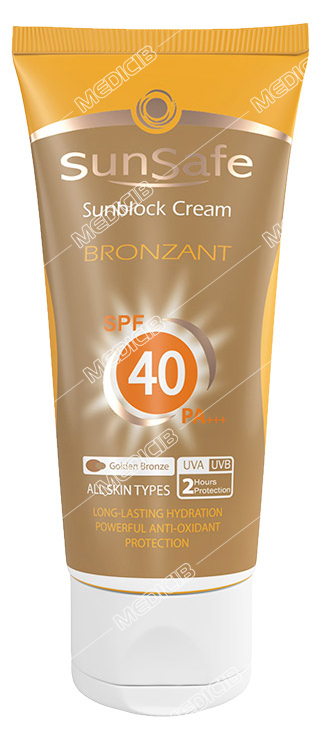 کرم ضد آفتاب برنزه کننده SPF40 سان سیف